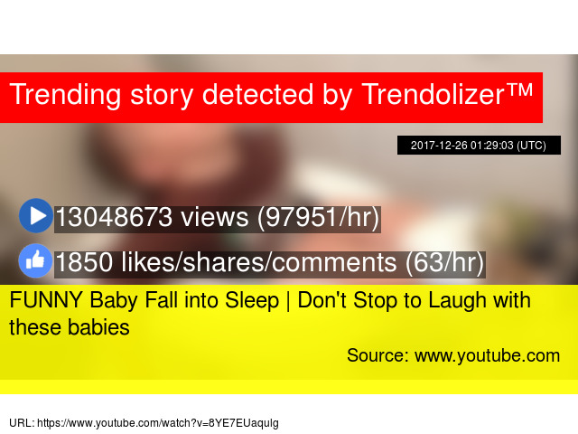 Image for funny baby fall into sleep don't stop to laugh with these babies